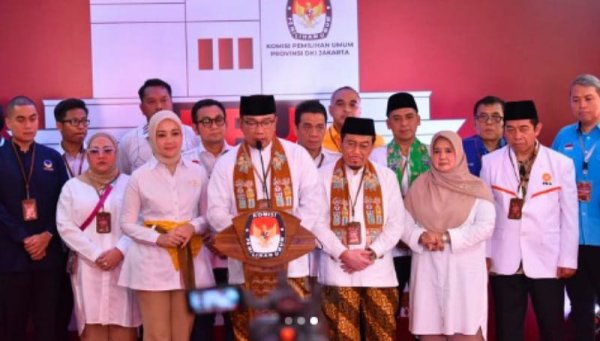 Pasangan Ridwan Kamil-Suswono Resmi Daftar Pilkada DKI Jakarta 2024