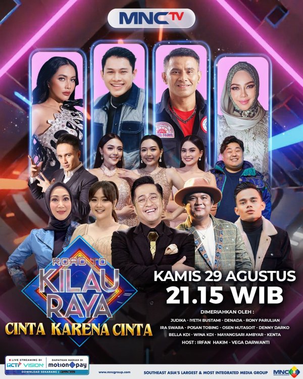 Diramaikan Judika, Iyeth Bustami, dan Rony Parulian, 3 Genre Berkolaborasi dalam 1 Panggung Road To Kilau Raya ‘Cinta Karena Cinta
