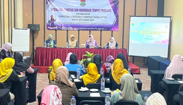 Diskum Kabupaten Tangerang Gelar Sosialisasi Sanitasi dan Higienisasi bagi Pelaku Usaha Mikro
