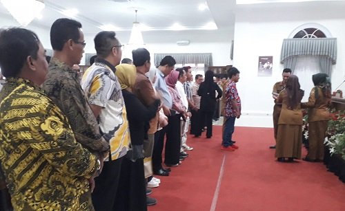Sekretariat DPRD Sumedang Gelar Gladi Bersih Persiapan Pengambilan Sumpah 50 Anggota DPRD