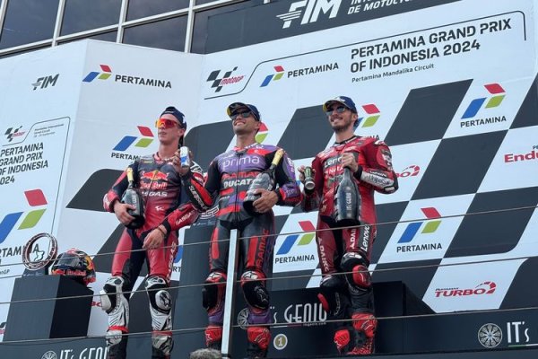 Hasil MotoGP Mandalika 2024 : Jorge Martin Juara, Pedro Acosta Kedua dan Francesco Bagnaia Ketiga
