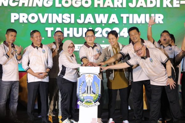 Pj. Gubernur Jatim Bersama Plt. Bupati Sidoarjo Launching Logo Peringatan Hari Jadi Provinsi Jawa Timur ke-79