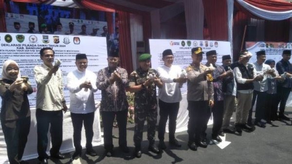 Jaga Kondusifitas Polres Cimahi Gelar Deklarasi Pilkada Damai di Cimahi dan Bandung Barat