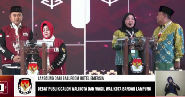 Debat Pilkada Bandar Lampung Memanas, 2 Paslon Saling Sentil soal Kemacetan