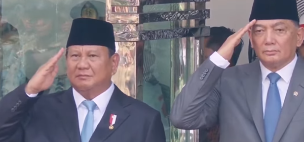 Prabowo Subianto Melakukan Serah Terima Memorandum kepada Sjafrie Sjamsoeddin