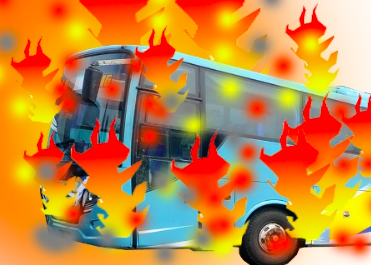 Detik-Detik Bus Wisata Terbakar di Tol Wiyoto Wiyono
