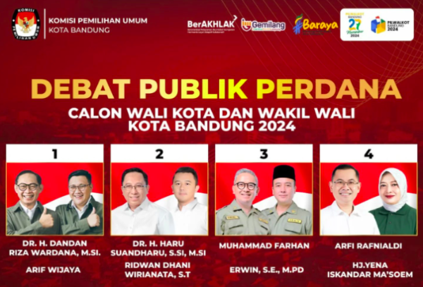 Debat Publik Perdana Pilwalkot Bandung Digelar Malam Ini