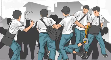 Polisi Bubarkan Tawuran Pelajar SMK di Kebumen, Pecahan Beton, Sabuk, dan Motor Ditemukan di Sawah
