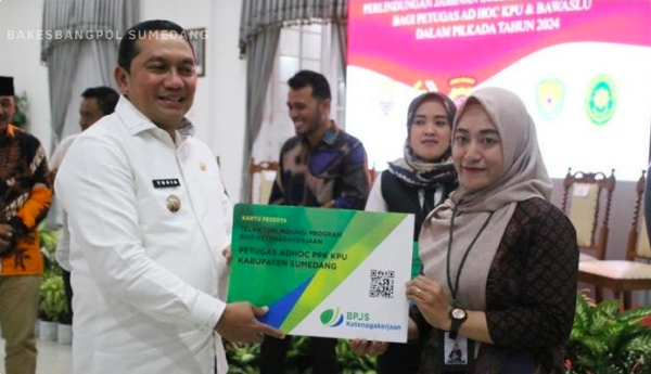 Pemkab Sumedang Berikan Jaminan Ketenagakerjaan untuk  22.605 Petugas Pilkada