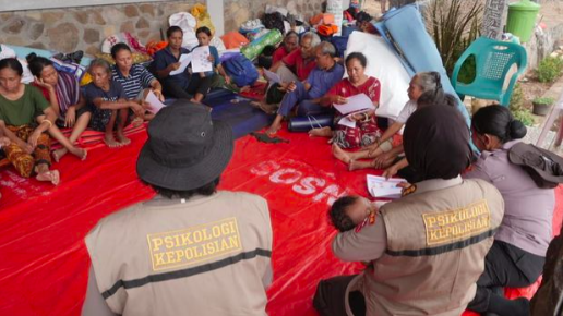Polri Kirim Tim Pemulihan Trauma Korban Terdampak Erupsi Lewotobi