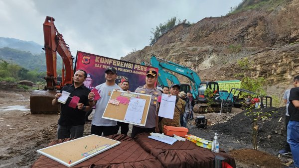 Menindaklanjuti Program Prioritas Prabowo-Gibran ke-11, Polresta Bandung Menindak Tegas Pelaku Tambang Ilegal