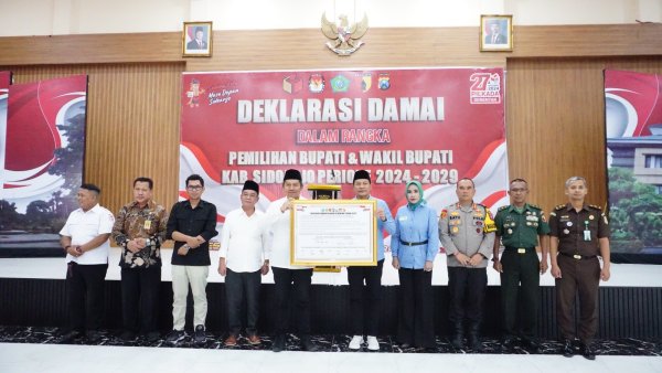 Polresta Sidoarjo Gelar Deklarasi Damai Pilkada Serentak 2024