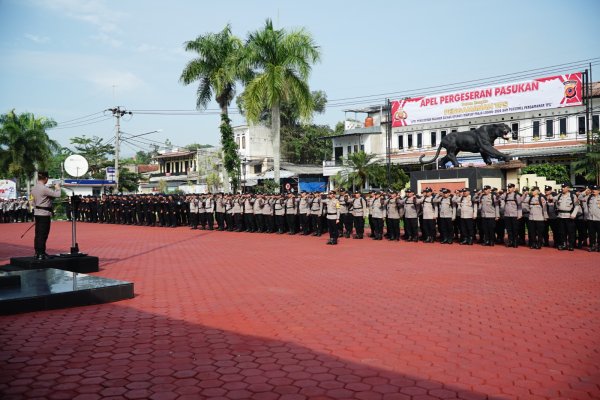 Apel Pergeseran Pasukan, Polresta Bandung Siapkan 1.244 Personel PAM TPS