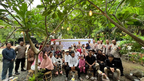 HUT Logistik Polri Ke-77, Polresta Sidoarjo Beri Santunan Anak Yatim dan Baksos