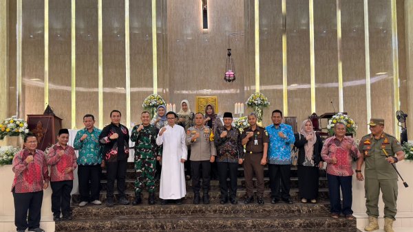 Forkopimda Sidoarjo Pastikan Misa Natal di Sejumlah Gereja Kondusif