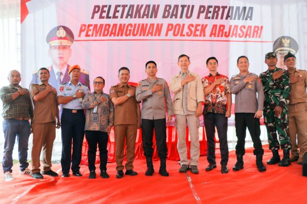 Tingkatkan Pelayanan Polri Kepada Masyarakat, Mako Polsek Arjasari Mulai Dibangun