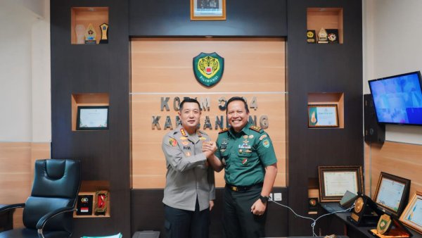 Perkuat Sinergitas, Kapolresta Bandung Silaturahmi ke Kodim 0624/Kabupaten Bandung