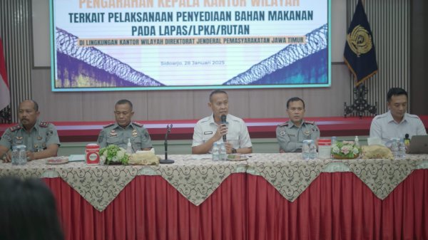 Kanwil Ditjenpas Jatim Gelar Pengarahan Penyediaan Bahan Makanan untuk WBP