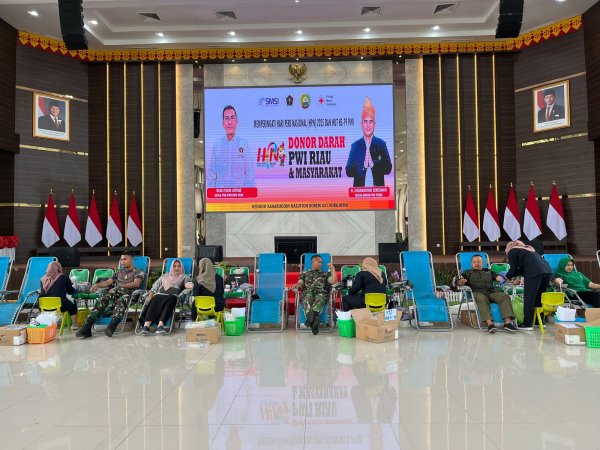 HPN 2025 di Riau Dimulai dengan Donor Darah Bersama Korem 031/Wirabima