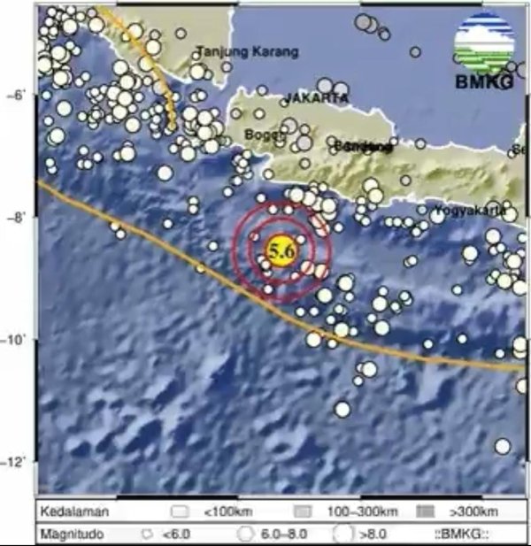 Gempa 5,6 Magnitudo Guncang Sukabumi, BMKG: Kedalaman 10 Km