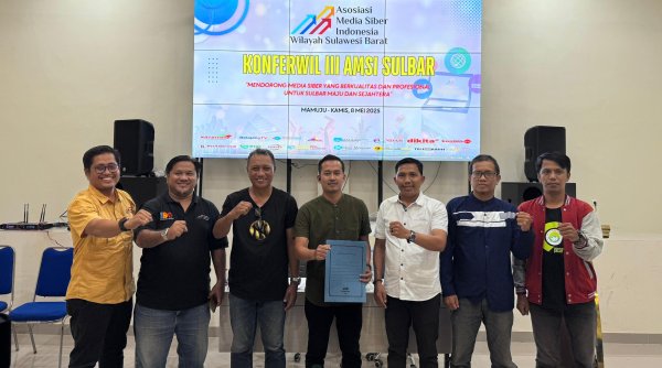 Rahmat & Fhatur Anjasmara Terpilih Pimpin AMSI Sulbar Periode 2025-2029