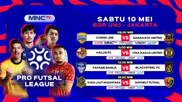 Pro Futsal League 2025 : Duel Sengit Cosmo JNE Jakarta Hadapi Sadakata United Aceh Tayang di MNCTV