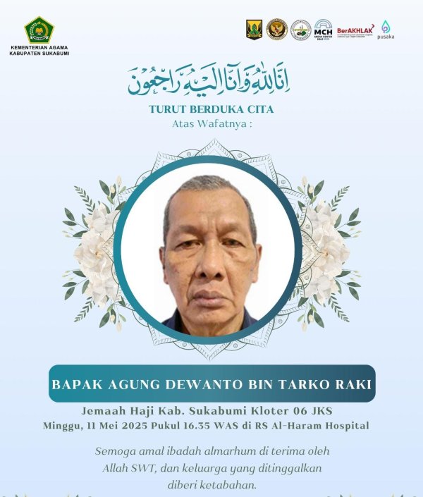 Seorang Jemaah Haji Asal Kabupaten Sukabumi Meninggal di Madinah