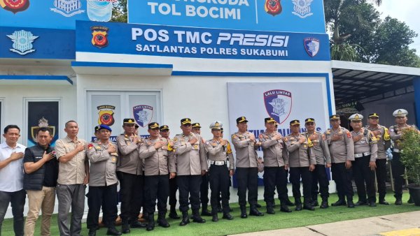 Pos TMC di Persimpangan Exit Tol Parungkuda Sukabumi Diresmikan