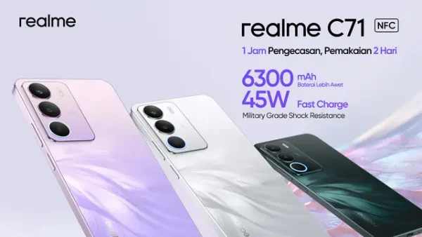 Realme Luncurkan C71, Smartphone Entry-Level dengan Baterai 6300mAh dan Fitur NFC
