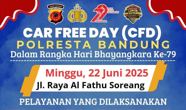 Polresta Bandung Gelar Care Free Day dalam Rangka Hari Bhayangkara ke-79