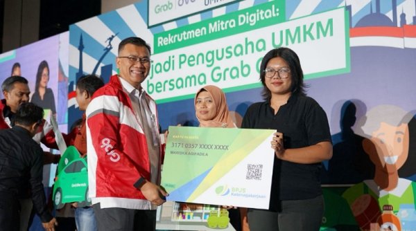 BPJS Ketenagakerjaan Dukung Bantalan Sosial Digital Grab & Kemenkop UKM