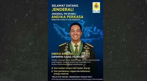 Kabar Andika Perkasa Jadi Dirut PLN Ternyata Hoaks