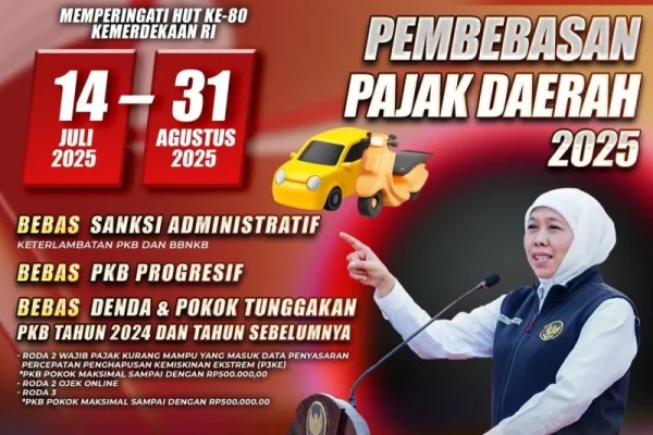 Pemprov Jatim Gelar Pemutihan Pajak Kendaraan Mulai Hari Ini