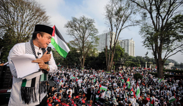 Warga Bandung Bersatu di Gedung Sate, Tegaskan Dukungan terhadap Kemerdekaan Palestina