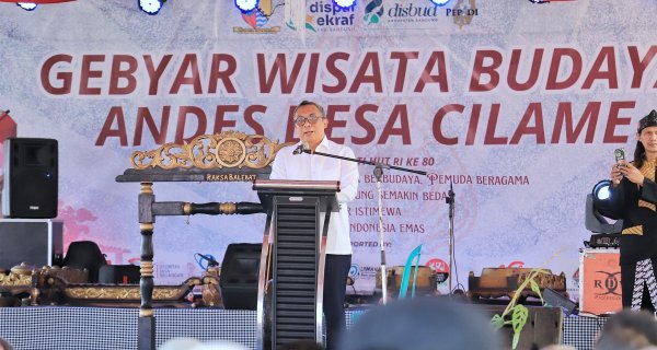 Anggota DPR RI Ahmad Najib Apresiasi Gebyar Expo Wisata Budaya Desa Cilame