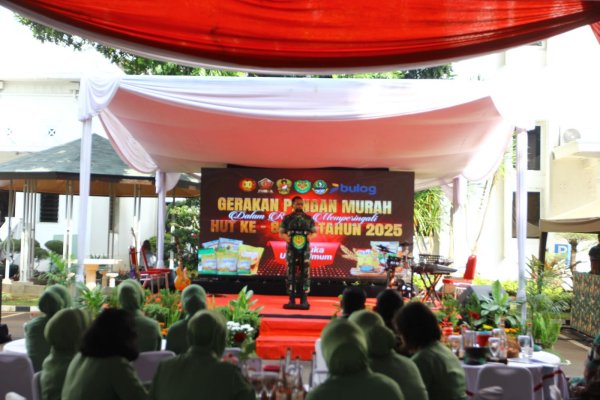 Kodam lll/Siliwangi Gelar Gerakan Pangan Murah Peringati HUT ke-80 TNI