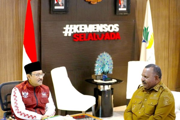 Mensos Temui Wagub Papua Pegunungan Bahas Penanganan Konflik dan Bantuan ke Yalimo