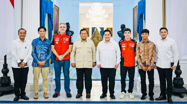 Prabowo Sambut Marc Marquez, Mario Aji, dan Veda Ega: Momen Untuk Generasi Pembalap Indonesia