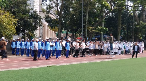 Jelang Hari Santri Nasional, Gladi Bersih di Kabupaten Bandung Libatkan Ribuan Peserta