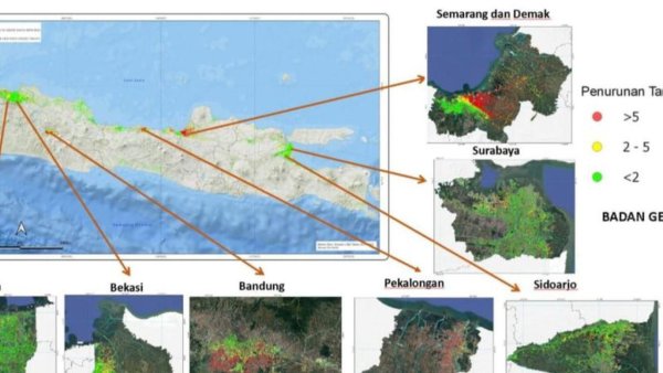 Kota-Kota Besar di Jawa Terancam Amblas: Jakarta dan Bandung Turun Lebih dari 5 cm per Tahun