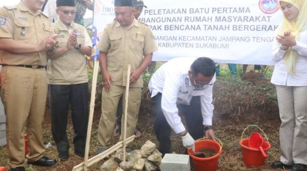 Sinergi Lintas Sektor, Pembangunan Huntap Korban Pergerakan Tanah di Jampangtengah Dimulai