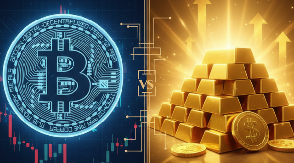 Bitcoin Terkoreksi, Emas Kian Bersinar di Tengah Gejolak Global