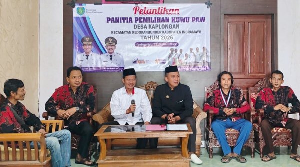 BPD Kaplongan Lantik 9 Panitia Pemilihan Kuwu PAW