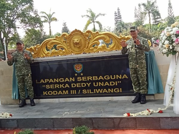 Panglima TNI Resmikan Lapangan Serba Guna 'Serka Dedi Unadi' di Makodam III/Siliwangi