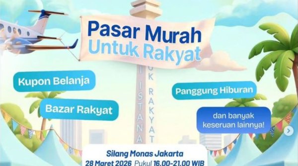 Pasar Murah di Monas, Istana Siapkan 100 Ribu Kupon