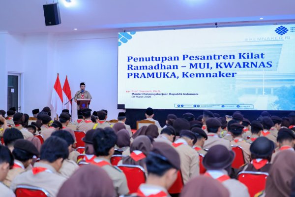 Sanlat yang Beda: Menaker Bekali Pramuka agar Siap Kerja di Era AI