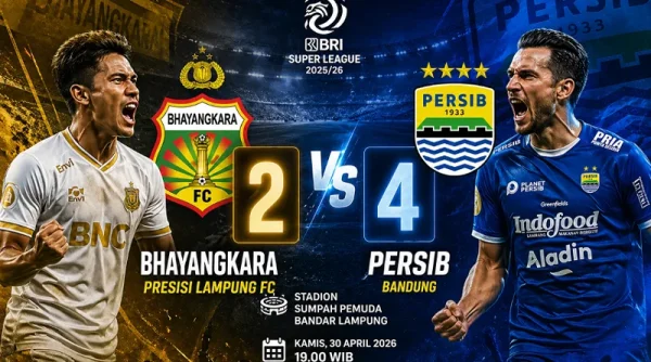 Persib Rebut Puncak Klasemen Usai Tumbangkan Bhayangkara FC 4-2