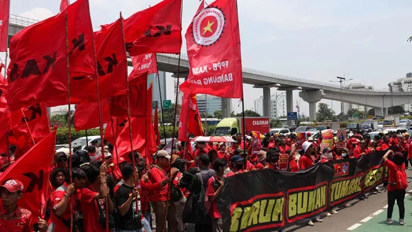 200 Ribu Buruh Padati Jakarta, Polisi Siapkan Rekayasa Lalin May Day