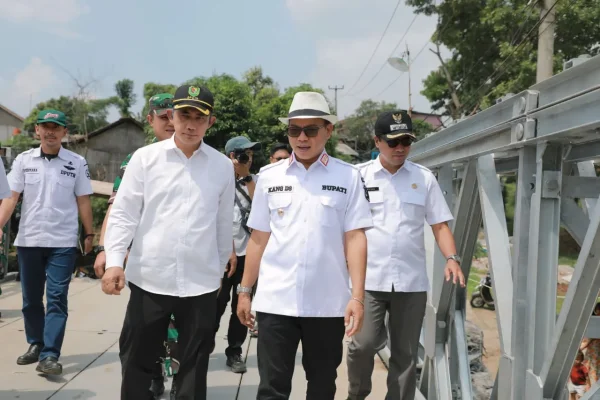 Kang DS Tinjau Jembatan Bailey Radug, Kini Sudah Bisa Dilalui Kendaraan