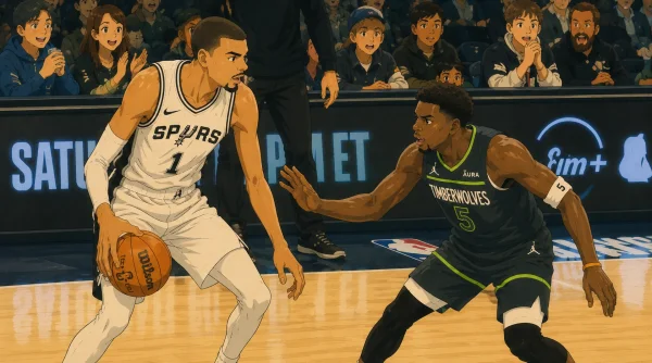 Edwards Bangkitkan Timberwolves Saat Spurs Kehilangan Wembanyama
